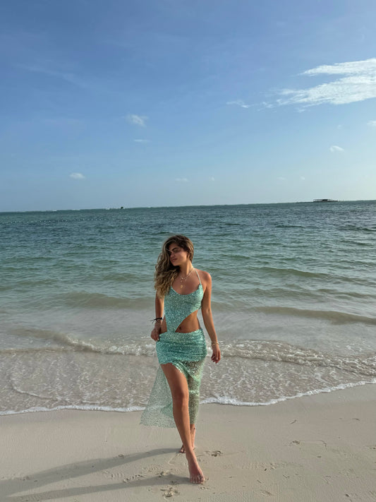 -Sea Glitter Dress
